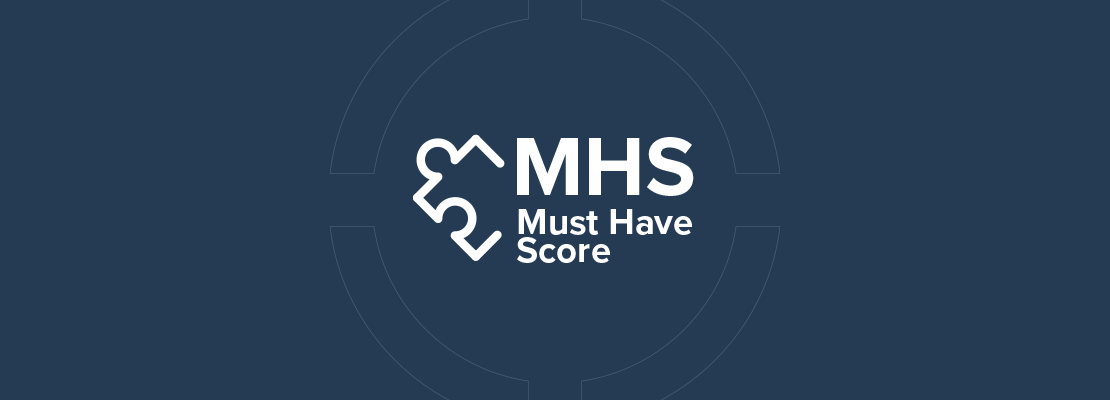 Ilustração com a sigla MHS - que significa Must Have Score