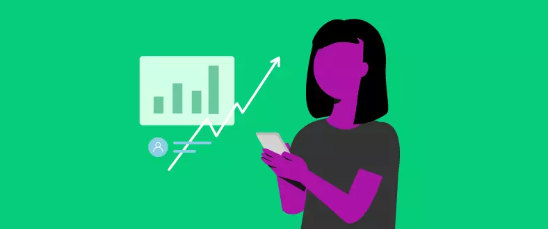 Imagem com fundo verde demonstrando uma mulher com um celular na mão e, ao fundo, um gráfico ascendente.

NPS - Net Promoter Score 

Margem de erro do net promoter score
