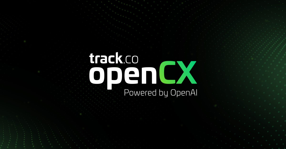 Imagem de fundo preto e verde, com a logo do OpenCX ao centro.